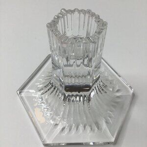 TIFFANY & CO. Louis Comfort Tiffany Crystal Hex Candlestick 1992 Germany